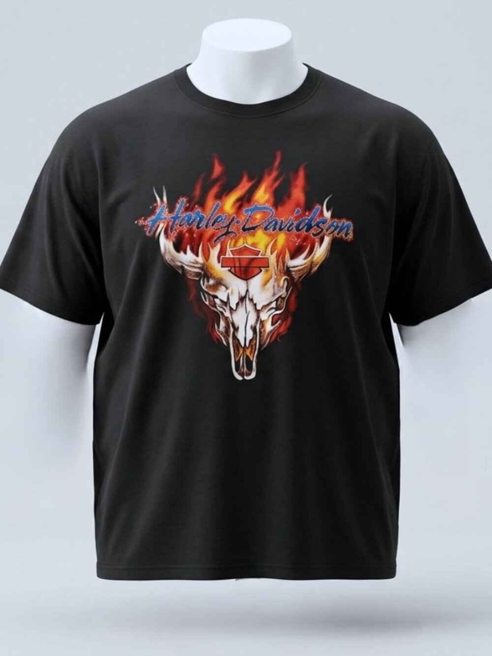 HARLEY-DAVIDSON Graphic T-Shirt. Plus Size 5XL